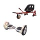 OffRoad Splash  Hoverboard Szett Piros Dupla Felfüggesztésű HoverKart Üléssel - 10” Kerekek, Bluetooth Hangszórók, LED Fények, Önegyensúlyozás, 15km hatótávolság, 700W teljesítmény, 4Ah Samsung cellás akkumulátor, Smart Balance 2