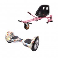 Hoverboard Go Kart Csomag, 10 Inch-es, Teljesítménye 700W, Bluetooth-os beépített hangszórók, Led-ek, Smart Balance OffRoad Splash