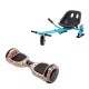Regular Abstract Hoverboard Szett Kék Dupla Felfüggesztésű HoverKart Üléssel - 6.5” Kerekek, Bluetooth Hangszórók, LED Fények, Önegyensúlyozás, 15km hatótávolság, 700W teljesítmény, 4Ah Samsung cellás akkumulátor, Smart Balance 2