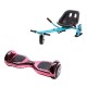 Hoverboard Go Kart Csomag, 6.5 Inch-es, Teljesítménye 700W, Bluetooth-os beépített hangszórók, Led-ek, Kék Hoverkart Felfüggesztésekkel, Smart Balance Regular ElectroPink 2
