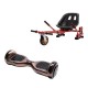 Regular Iron Hoverboard Szett Piros Dupla Felfüggesztésű HoverKart Üléssel - 6.5” Kerekek, Bluetooth Hangszórók, LED Fények, Önegyensúlyozás, 15km hatótávolság, 700W teljesítmény, 4Ah Samsung cellás akkumulátor, Smart Balance 2