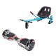 Regular Last Dead Hoverboard Szett Kék Dupla Felfüggesztésű HoverKart Üléssel - 6.5” Kerekek, Bluetooth Hangszórók, LED Fények, Önegyensúlyozás, 15km hatótávolság, 700W teljesítmény, 4Ah Samsung cellás akkumulátor, Smart Balance 2