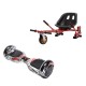 Regular Last Dead Hoverboard Szett Piros Dupla Felfüggesztésű HoverKart Üléssel - 6.5” Kerekek, Bluetooth Hangszórók, LED Fények, Önegyensúlyozás, 15km hatótávolság, 700W teljesítmény, 4Ah Samsung cellás akkumulátor, Smart Balance 2
