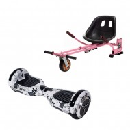 Hoverboard Go Kart Csomag, 6.5 Inch-es, Teljesítménye 700W, Bluetooth-os beépített hangszórók, Led-ek, Smart Balance Regular NewsPaper