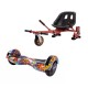 Transformers HipHop Orange Hoverboard Szett Piros Dupla Felfüggesztésű HoverKart Üléssel - 6.5” Kerekek, Bluetooth Hangszórók, LED Fények, Önegyensúlyozás, 15km hatótávolság, 700W teljesítmény, 4Ah Samsung cellás akkumulátor, Smart Balance 2