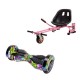 Transformers Multicolor Hoverboard Szett Rózsaszín Dupla Felfüggesztésű HoverKart Üléssel - 6.5” Kerekek, Bluetooth Hangszórók, LED Fények, Önegyensúlyozás, 15km hatótávolság, 700W teljesítmény, 4Ah Samsung cellás akkumulátor, Smart Balance 2