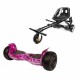 Hoverboard Go Kart Csomag, 8.5 Inch-es, Teljesítménye 700W, Bluetooth-os beépített hangszórók, Led-ek, Fekete Hoverkart Felfüggesztésekkel, Smart Balance Hummer Galaxy Pink 2