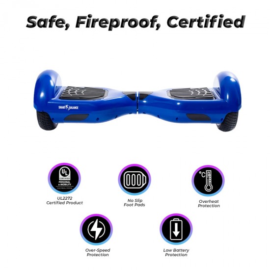 6.5 colos Hoverboard, Regular Blue PowerBoard, Standard Hatótávolság, Smart Balance 4