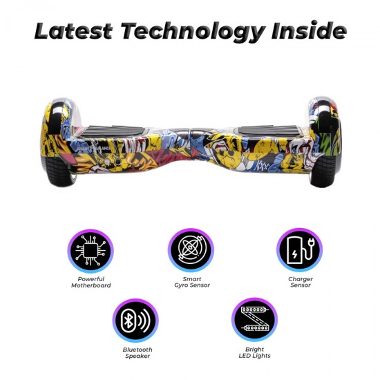 6.5 colos Hoverboard, Regular HipHop, Standard Hatótávolság, Smart Balance 5