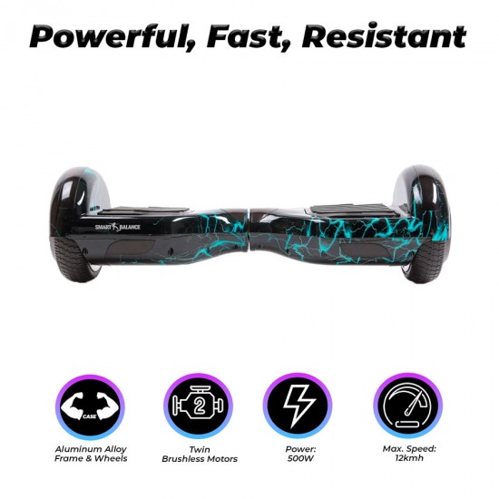 6.5 colos Hoverboard, Regular Thunderstorm Junior, Standard Hatótávolság, Smart Balance 3