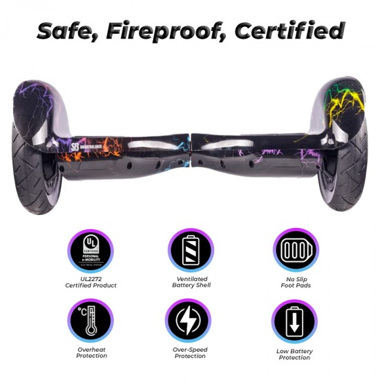10 colos Hoverboard, Off-Road Thunderstorm, Standard Hatótávolság, Smart Balance 6