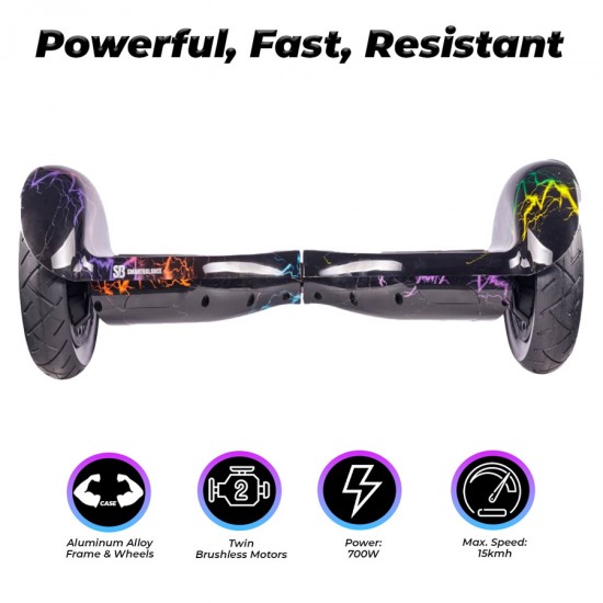 10 colos Hoverboard, Off-Road Thunderstorm, Standard Hatótávolság, Smart Balance 5