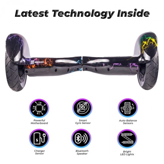 10 colos Hoverboard, Off-Road Thunderstorm, Standard Hatótávolság, Smart Balance 7
