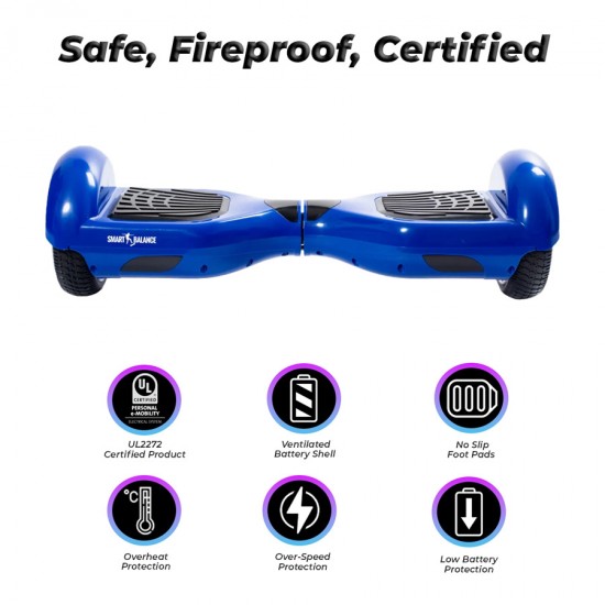 6.5 colos Hoverboard, Regular Blue PowerBoard, Nagy Hatótávolság, Smart Balance 4