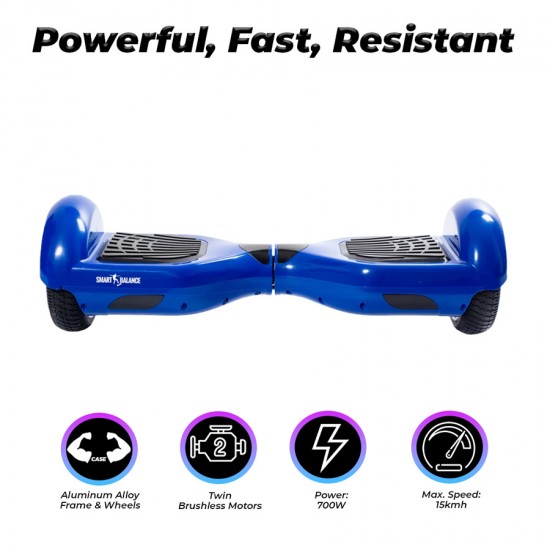 6.5 colos Hoverboard, Regular Blue PowerBoard, Nagy Hatótávolság, Smart Balance 3