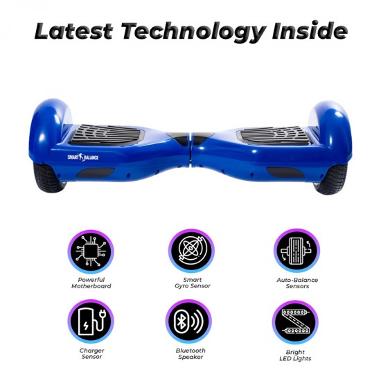 6.5 colos Hoverboard, Regular Blue PowerBoard, Nagy Hatótávolság, Smart Balance 5