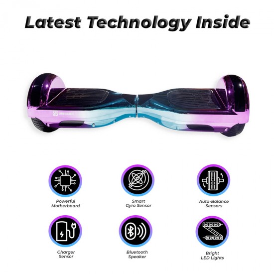 Regular Dakota Hoverboard - 6.5” Kerekek, Bluetooth Hangszórók, LED Fények, Önegyensúlyozás, 15km hatótávolság, 700W teljesítmény, 4Ah Samsung cellás akkumulátor, Smart Balance 5