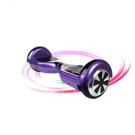 Regular Purple Hoverboard - 6.5” Kerekek, Bluetooth Hangszórók, LED Fények, Önegyensúlyozás, 15km hatótávolság, 700W teljesítmény, 4Ah Samsung cellás akkumulátor, Smart Balance