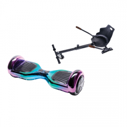 Regular Dakota Hoverboard Szett Ergonomikus HoverKart Üléssel - 6.5” Kerekek, Bluetooth Hangszórók, LED Fények, Önegyensúlyozás, 15km hatótávolság, 700W teljesítmény, 4Ah Samsung cellás akkumulátor, Smart Balance