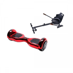 Regular ElectroRed Hoverboard Szett Ergonomikus HoverKart Üléssel - 6.5” Kerekek, Bluetooth Hangszórók, LED Fények, Önegyensúlyozás, 15km hatótávolság, 700W teljesítmény, 4Ah Samsung cellás akkumulátor, Smart Balance