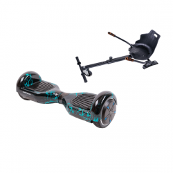 Regular Thunderstorm Hoverboard Szett Ergonomikus HoverKart Üléssel - 6.5” Kerekek, Bluetooth Hangszórók, LED Fények, Önegyensúlyozás, 15km hatótávolság, 700W teljesítmény, 4Ah Samsung cellás akkumulátor, Smart Balance