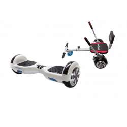 Promóciós csomag: Hoverboard Regular White Pearl + Hoverseat Szivaccsal