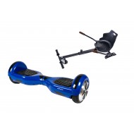 Regular Blue Hoverboard Szett Ergonomikus HoverKart Üléssel - 6.5” Kerekek, Bluetooth Hangszórók, LED Fények, Önegyensúlyozás, 15km hatótávolság, 700W teljesítmény, 4Ah Samsung cellás akkumulátor, Smart Balance