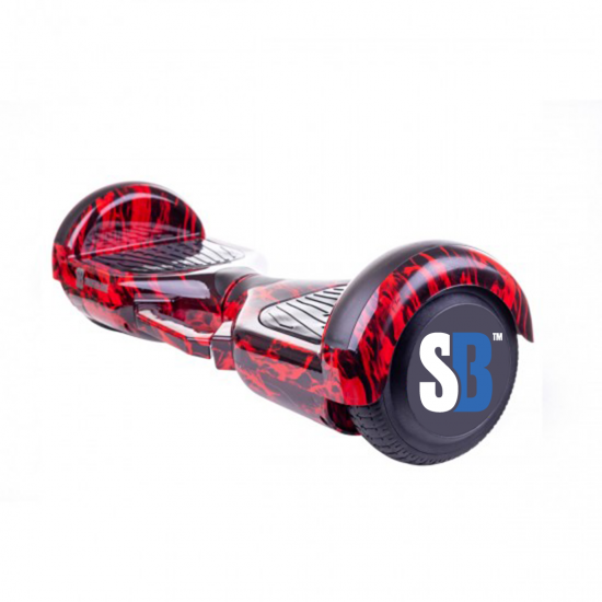 Regular Flame fogantyúval Hoverboard - 6.5” Kerekek, Bluetooth Hangszórók, LED Fények, Önegyensúlyozás, 15km hatótávolság, 700W teljesítmény, 4Ah Samsung cellás akkumulátor, Smart Balance