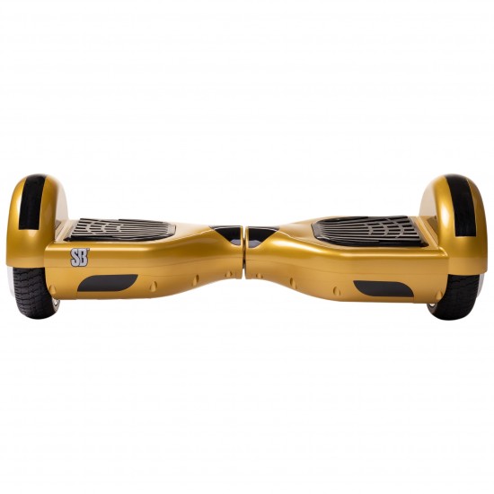 Regular Gold Hoverboard Szett Fekete Dupla Felfüggesztésű HoverKart Üléssel - 6.5” Kerekek, Bluetooth Hangszórók, LED Fények, Önegyensúlyozás, 15km hatótávolság, 700W teljesítmény, 4Ah Samsung cellás akkumulátor, Smart Balance 7