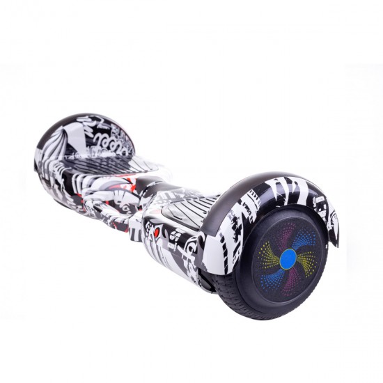 Regular Last Dead fogantyúval Hoverboard - 6.5” Kerekek, Bluetooth Hangszórók, LED Fények, Önegyensúlyozás, 15km hatótávolság, 700W teljesítmény, 4Ah Samsung cellás akkumulátor, Smart Balance