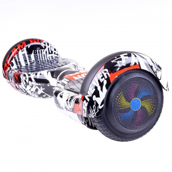 Regular Last Dead fogantyúval Hoverboard - 6.5” Kerekek, Bluetooth Hangszórók, LED Fények, Önegyensúlyozás, 15km hatótávolság, 700W teljesítmény, 4Ah Samsung cellás akkumulátor, Smart Balance 4