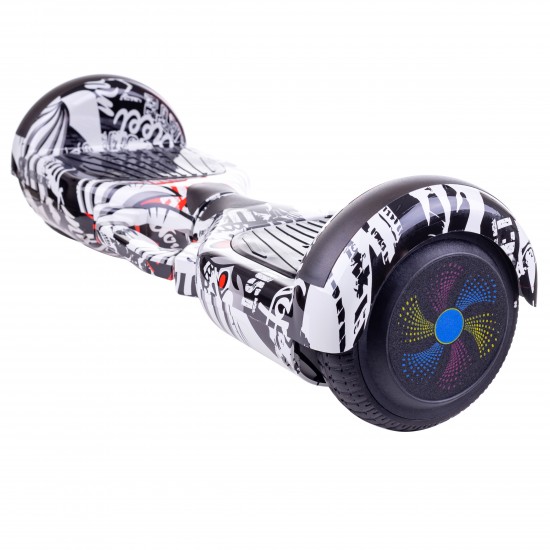 Regular Last Dead fogantyúval Hoverboard - 6.5” Kerekek, Bluetooth Hangszórók, LED Fények, Önegyensúlyozás, 15km hatótávolság, 700W teljesítmény, 4Ah Samsung cellás akkumulátor, Smart Balance 6