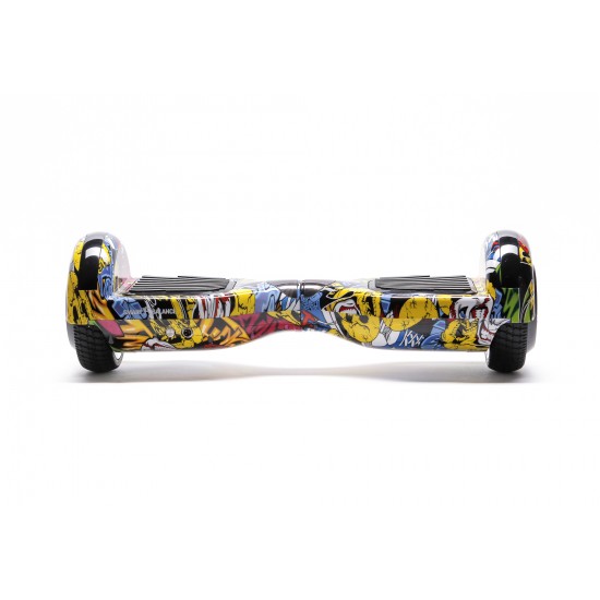 Regular HipHop Hoverboard Szett Piros Dupla Felfüggesztésű HoverKart Üléssel - 6.5” Kerekek, Bluetooth Hangszórók, LED Fények, Önegyensúlyozás, 15km hatótávolság, 700W teljesítmény, 4Ah Samsung cellás akkumulátor, Smart Balance 6