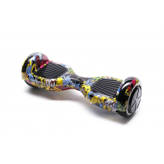 Elektromos Hoverboard GoKart Szett Lengéscsillapítókkal, 6.5 colos, Regular HipHop, Nagy Hatótávolság, Fekete HoverKart Lengéscsillapítókkal, Smart Balance 5