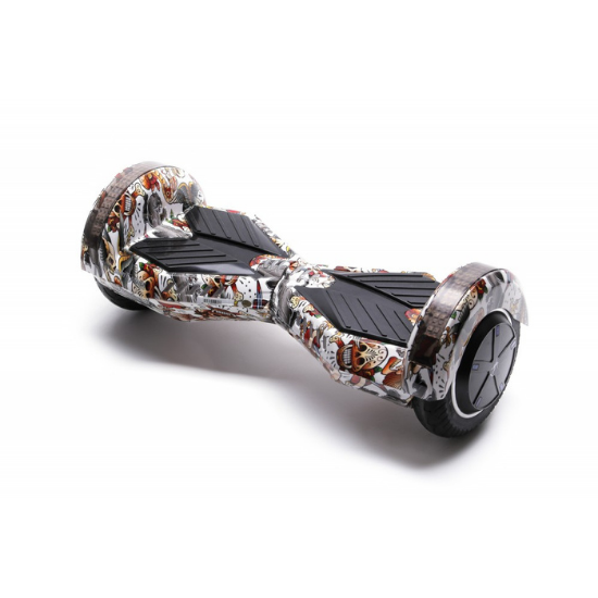 Transformers Tattoo  Hoverboard - 8” Kerekek, Bluetooth Hangszórók, LED Fények, Önegyensúlyozás, 15km hatótávolság, 700W teljesítmény, 4Ah Samsung cellás akkumulátor, Smart Balance