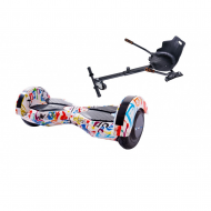 Transformers Splash  Hoverboard Szett Ergonomikus HoverKart Üléssel - 8” Kerekek, Bluetooth Hangszórók, LED Fények, Önegyensúlyozás, 15km hatótávolság, 700W teljesítmény, 4Ah Samsung cellás akkumulátor, Smart Balance