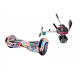 Hoverboard Go Kart Csomag, 8 Inch-es, Teljesítménye 700W, Bluetooth-os beépített hangszórók, Led-ek, Hoverkart szivacsos ülés, Smart Balance Transformers Splash 2