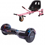 Hoverboard Go Kart Csomag, 8 Inch-es, Teljesítménye 700W, Bluetooth-os beépített hangszórók, Led-ek, Smart Balance Transformers Thunderstorm