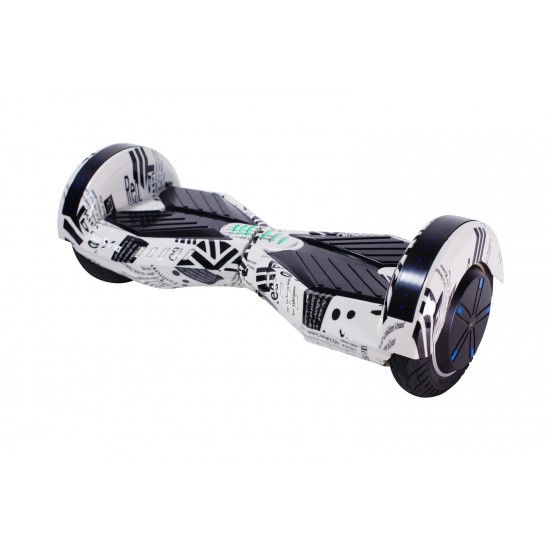 Transformers NewsPaper Hoverboard - 6.5” Kerekek, Bluetooth Hangszórók, LED Fények, Önegyensúlyozás, 15km hatótávolság, 700W teljesítmény, 4Ah Samsung cellás akkumulátor, Smart Balance