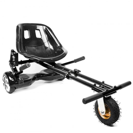 Elektromos Hoverboard GoKart Szett Lengéscsillapítókkal, 8.5 colos, Hummer Splash, Nagy Hatótávolság, Fekete HoverKart Lengéscsillapítókkal, Smart Balance 2
