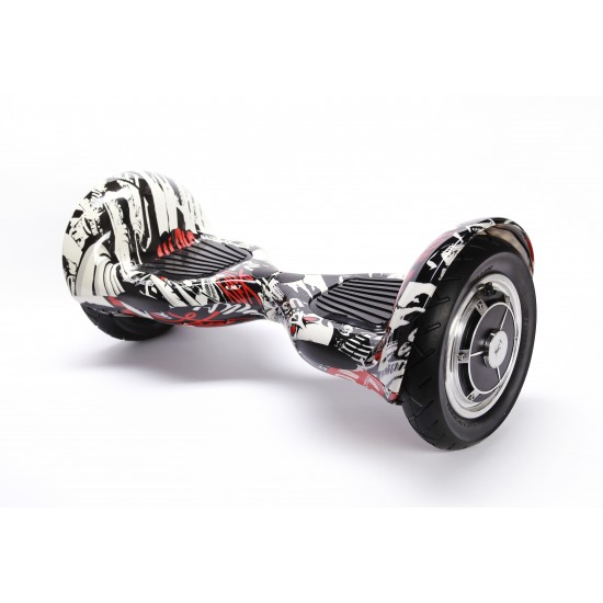 OffRoad Last Dead Hoverboard Szett Ergonomikus HoverKart Üléssel - 10” Kerekek, Bluetooth Hangszórók, LED Fények, Önegyensúlyozás, 15km hatótávolság, 700W teljesítmény, 4Ah Samsung cellás akkumulátor, Smart Balance 3