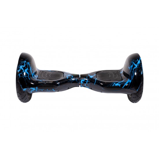 Elektromos Hoverboard Standard GoKart Szett, 10 colos, Off-Road Thunderstorm Blue, Nagy Hatótávolság, és Fekete Hoverkart, Smart Balance 2