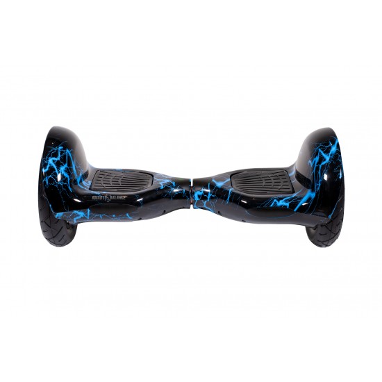 Elektromos Hoverboard GoKart Szett Lengéscsillapítókkal, 10 colos, Off-Road Thunderstorm Blue, Nagy Hatótávolság, Fekete HoverKart Lengéscsillapítókkal, Smart Balance 2