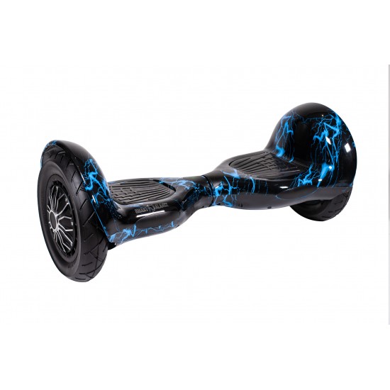 Elektromos Hoverboard Standard GoKart Szett, 10 colos, Off-Road Thunderstorm Blue, Standard Hatótávolság, és Fekete Hoverkart, Smart Balance 5