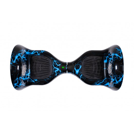 Elektromos Hoverboard Standard GoKart Szett, 10 colos, Off-Road Thunderstorm Blue, Standard Hatótávolság, és Fekete Hoverkart, Smart Balance 4