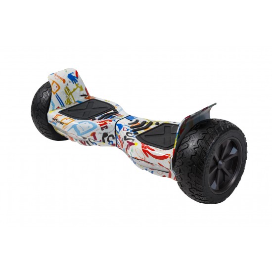 Elektromos Hoverboard GoKart Szett Lengéscsillapítókkal, 8.5 colos, Hummer Splash, Nagy Hatótávolság, Fekete HoverKart Lengéscsillapítókkal, Smart Balance 2