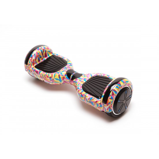 Regular Abstract Hoverboard Szett Komfortos HoverKart Üléssel - 6.5” Kerekek, Bluetooth Hangszórók, LED Fények, Önegyensúlyozás, 15km hatótávolság, 700W teljesítmény, 4Ah Samsung cellás akkumulátor, Smart Balance 4