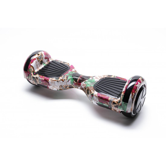 Regular SkullColor Hoverboard Szett Komfortos HoverKart Üléssel - 6.5” Kerekek, Bluetooth Hangszórók, LED Fények, Önegyensúlyozás, 15km hatótávolság, 700W teljesítmény, 4Ah Samsung cellás akkumulátor, Smart Balance 3