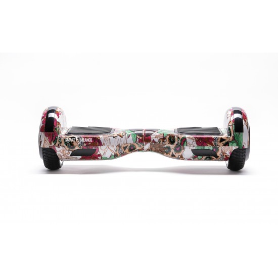 Regular SkullColor Hoverboard Szett Komfortos HoverKart Üléssel - 6.5” Kerekek, Bluetooth Hangszórók, LED Fények, Önegyensúlyozás, 15km hatótávolság, 700W teljesítmény, 4Ah Samsung cellás akkumulátor, Smart Balance 2