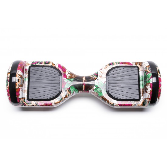 Regular SkullColor Hoverboard Szett Komfortos HoverKart Üléssel - 6.5” Kerekek, Bluetooth Hangszórók, LED Fények, Önegyensúlyozás, 15km hatótávolság, 700W teljesítmény, 4Ah Samsung cellás akkumulátor, Smart Balance 5